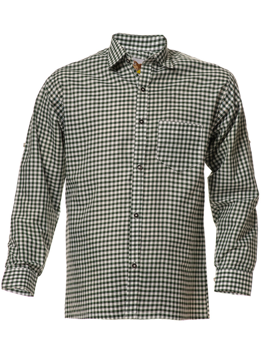 Chemise tyrolienne verte homme