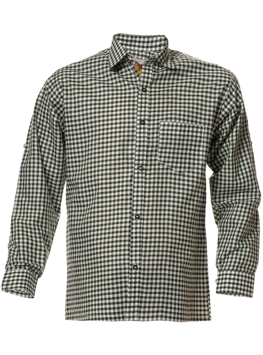 Chemise tyrolienne verte homme