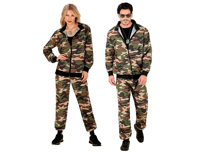 déguisement survêtement motif camouflage adulte taille xxl