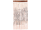 rideau de porte métallisé motifs coeur or rose 2x1m