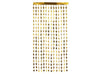 rideau de porte métallisé motifs étoiles or 2x1m
