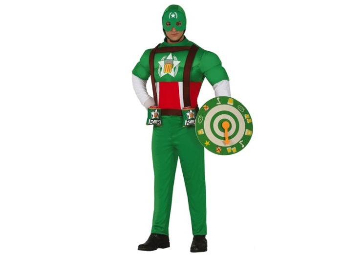 déguisement gag capitaine beer vert 3pcs homme taille s/m