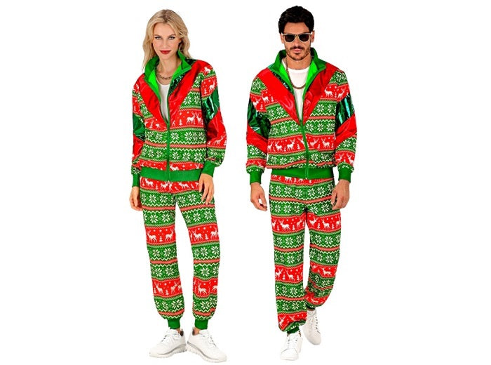 déguisement survêtement fluo neon motifs noël adulte taille m