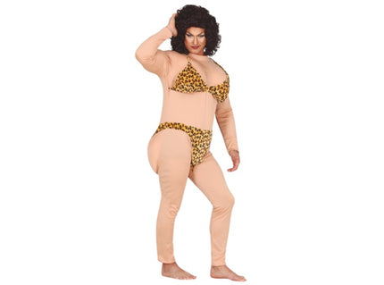déguisement gag humour cougar en bikini homme taille m/l