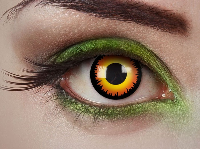 lentilles de contact vampire loup garou orange jaune 1 jour