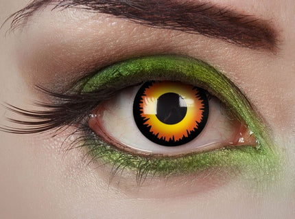 lentilles de contact vampire loup garou orange jaune 1 jour