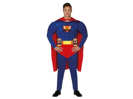 déguisement gag super buveur bleu 3pcs homme taille l/xl