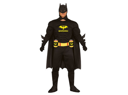 déguisement gag super héros barman noir 3pcs homme