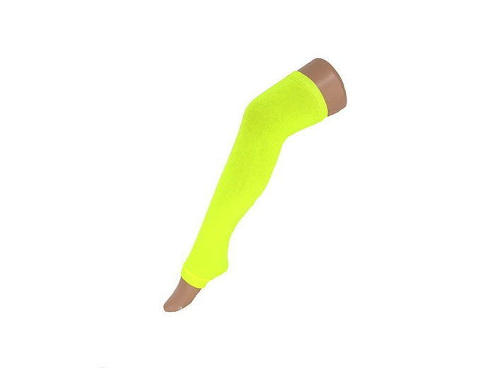 paire de jambière néon fluo jaune 60cm