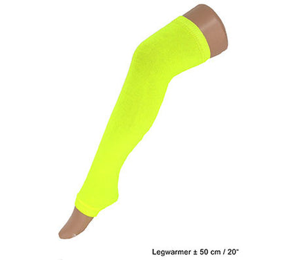 paire de jambière néon fluo jaune 60cm