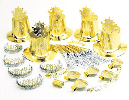 kit party bonne année or pour 10 personnes