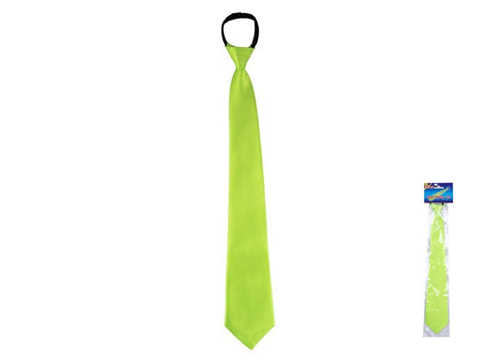 cravate fluo néon vert 43cm