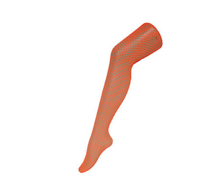 collant pour femme panty fluo néon à résilles orange