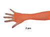 paire de mitaines filet longues fluo néon orange 25cm