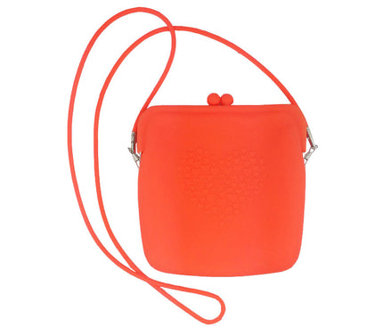 sac à main en silicone néon 20cm orange