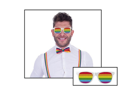 lunettes grille rainbow arc en ciel 15cm