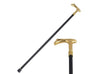 canne métallique droite pommeau or luxe 95cm