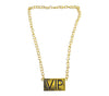 collier vip en métal brillant or