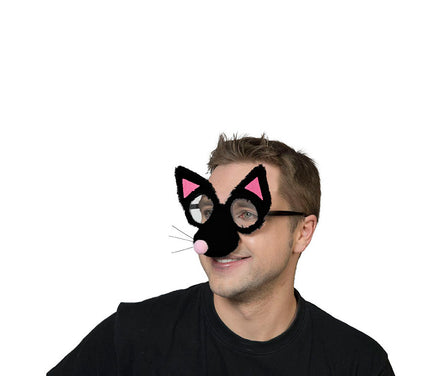 lunettes chat à fourrure nez et oreilles