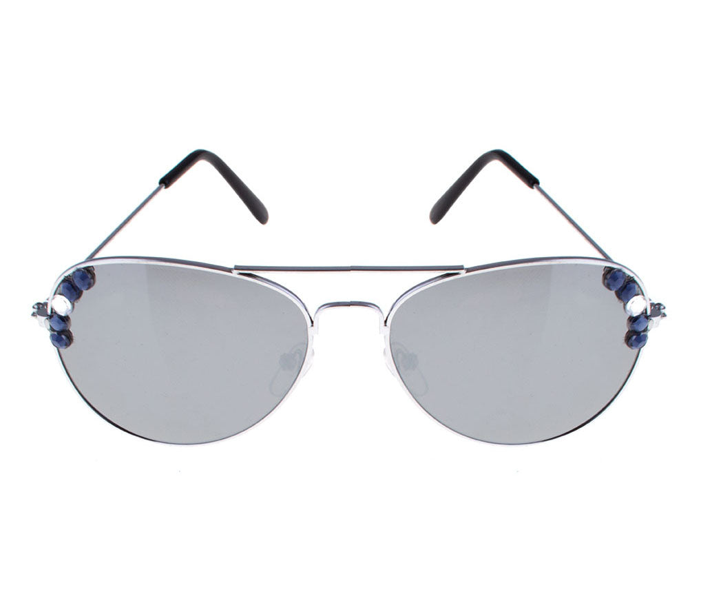 lunettes gag pilote miroir avec strass