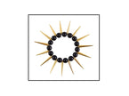bracelet noir avec pointes or