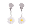 boucles d''oreilles fleur marguerite