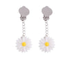 boucles d''oreilles fleur marguerite