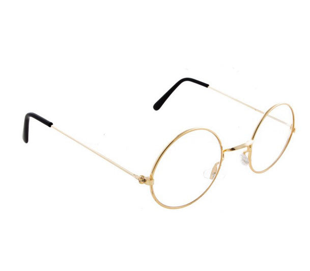 lunettes rondes père noel or