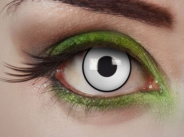 lentilles de contact zombie gothique cosplay blanc 1 jour