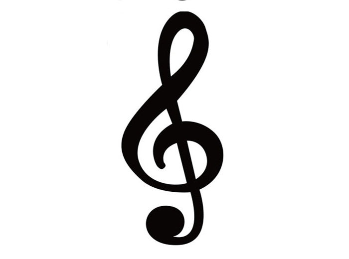 décoration murale clé de sol 54x20cm