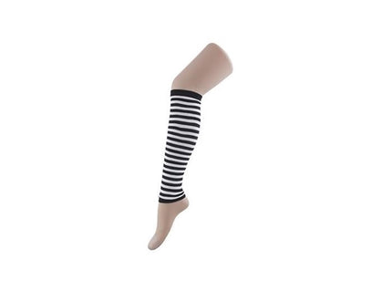 paire de jambière rayée noir & blanc adulte 45cm