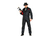 déguisement gangster noir rayé gris 2pcs homme taille m/l