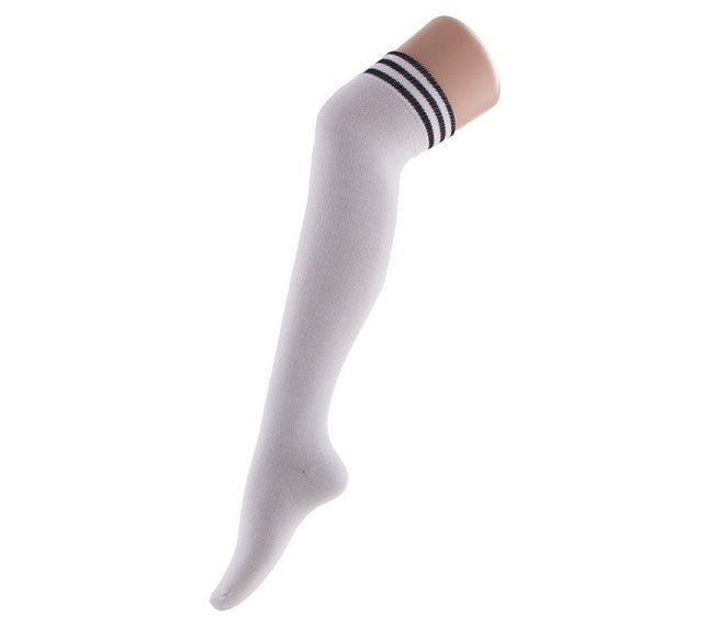 paire de chaussettes longues blanc pompom girl