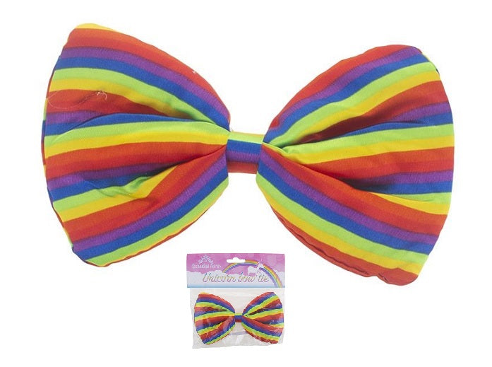 noeud papillon multicolore arc en ciel 18cm