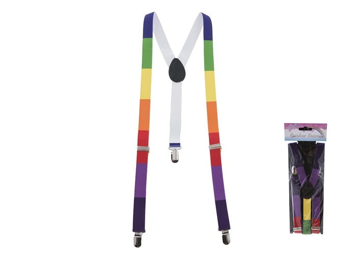 bretelles motif rainbow arc en ciel