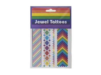 carte tatouages arc en ciel/rainbow motifs variés