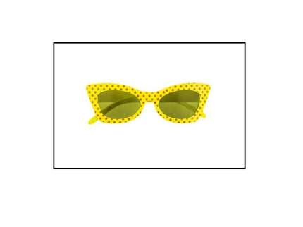 lunettes vintage 50''s rock ''n roll jaune fluo