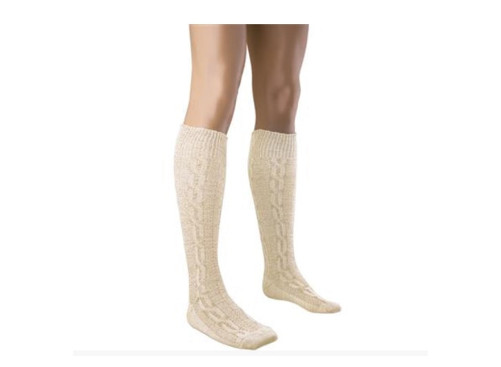 paire de chaussettes longue tyrol blanc creme taille 43/44