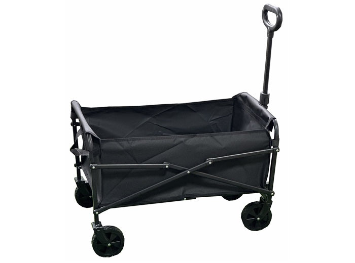 chariot trolley pliable noir 85l