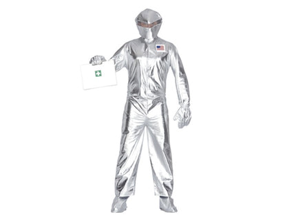 déguisement d''astronaute argent 6pcs homme taille l