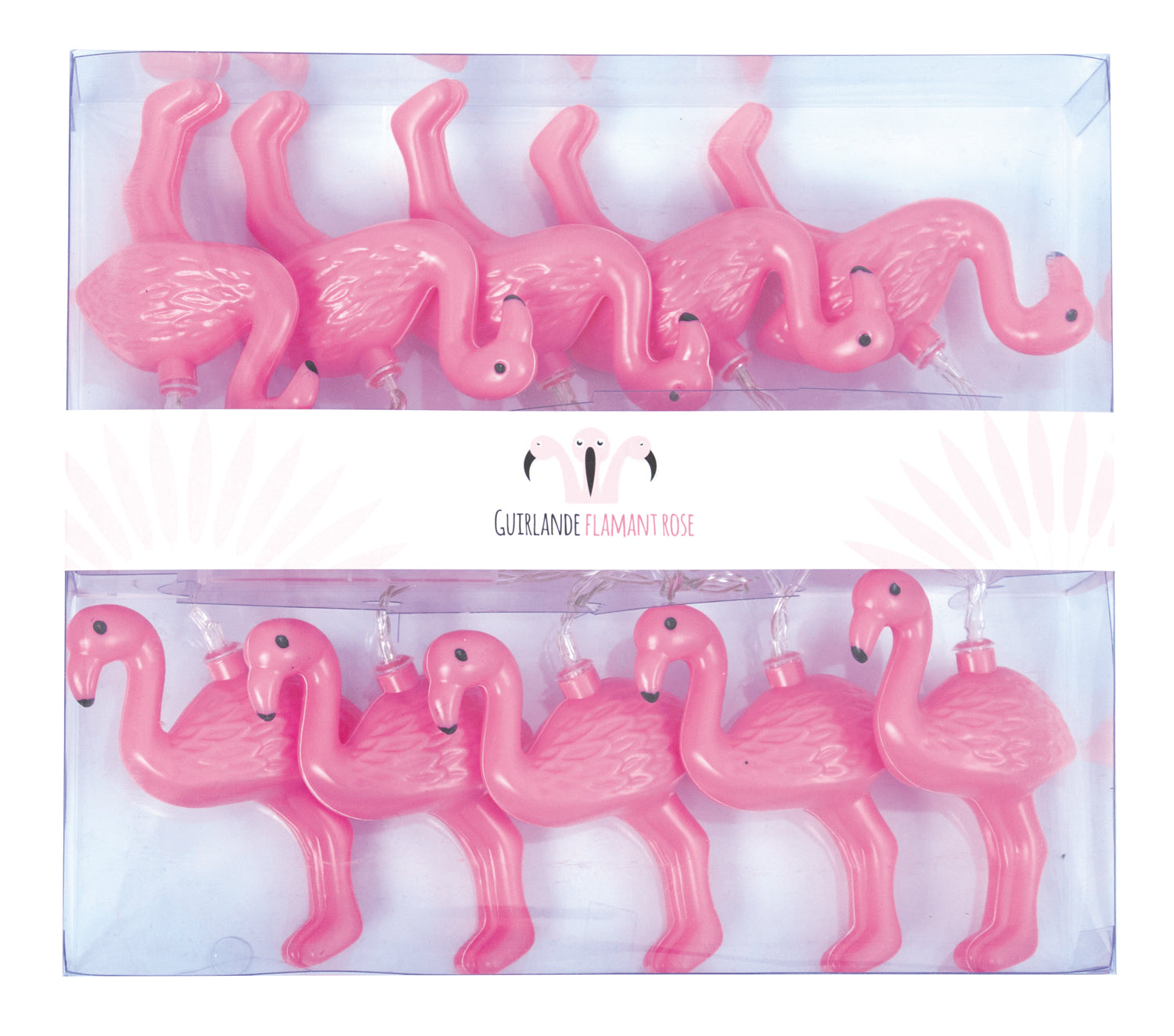 GUIRLANDE FLAMANTS ROSES LUMINEUSE