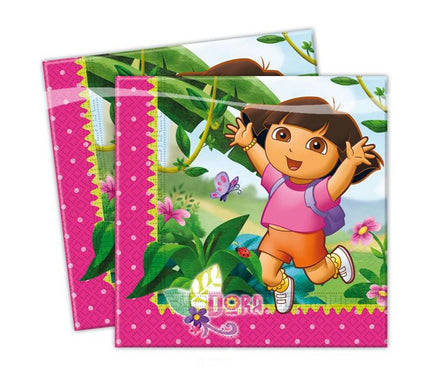 dora lot de 20 serviettes en papier