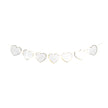 GUIRLANDE COEURS BLANCS ET OR 3M