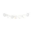 GUIRLANDE COEURS BLANCS ET OR 3M