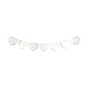 GUIRLANDE COEURS BLANCS ET OR 3M