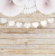 GUIRLANDE COEURS BLANCS ET OR 3M
