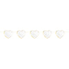 GUIRLANDE COEURS BLANCS ET OR 3M