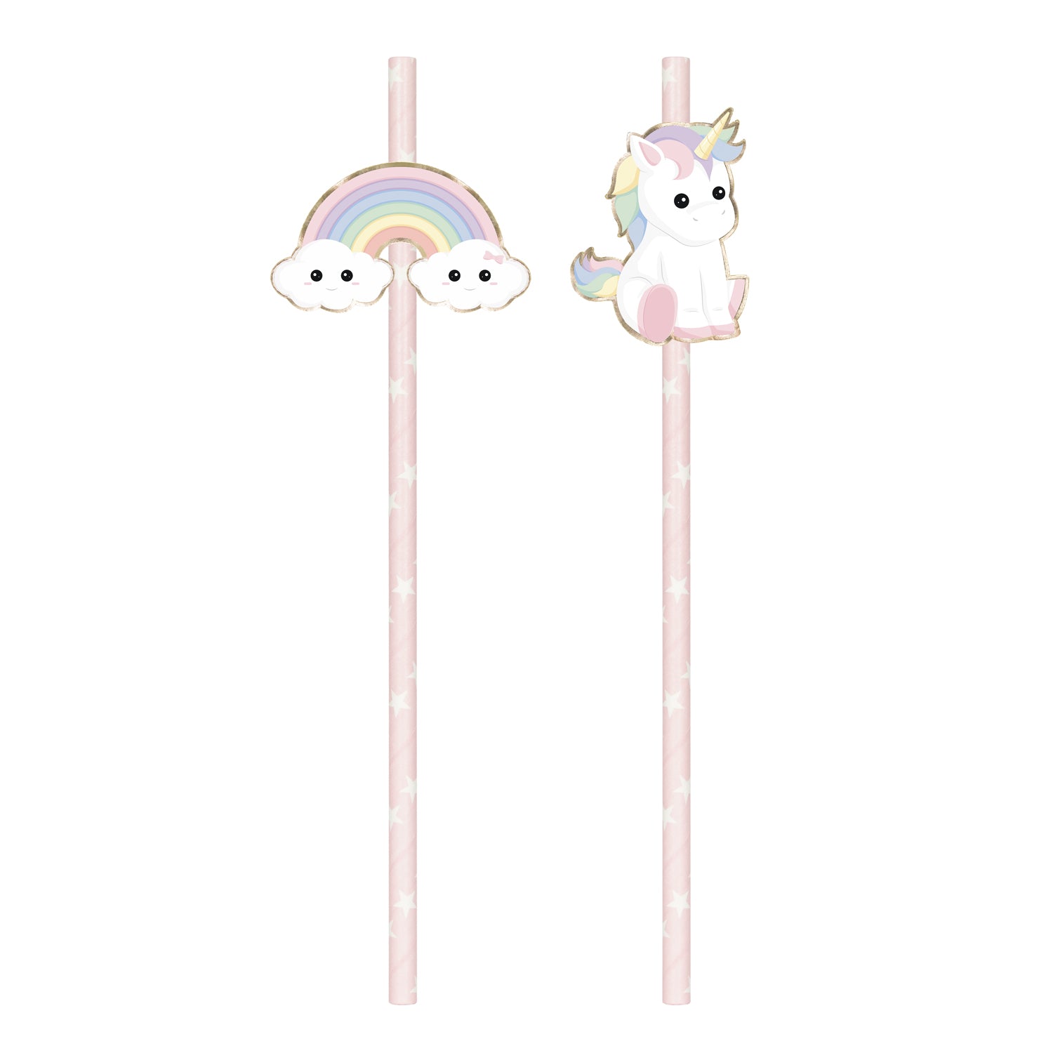 SET 10 PAILLES ROSES BABY LICORNE