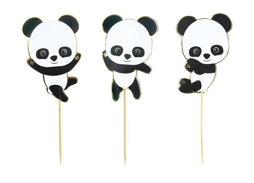 SET DE 3 CAKE TOPPERS BABY PANDA