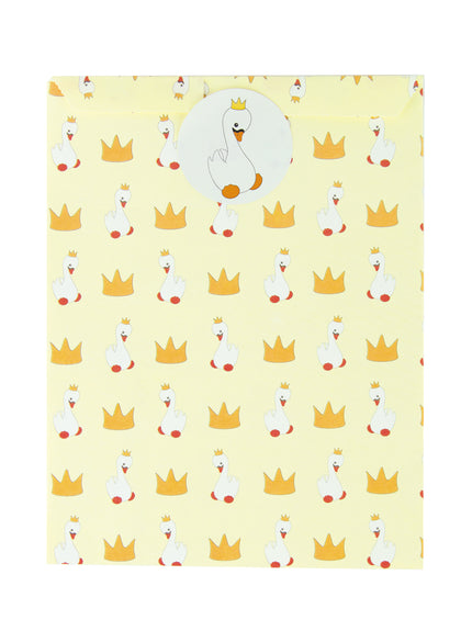 SET 8 INVITATIONS BABY SWAN